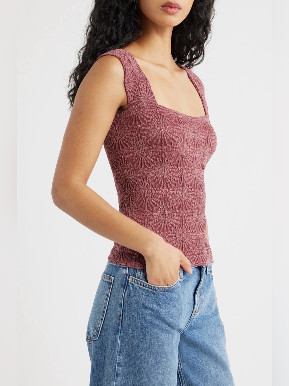 Free People Love Letter Knit Camisole in XS/S in Pomegranate